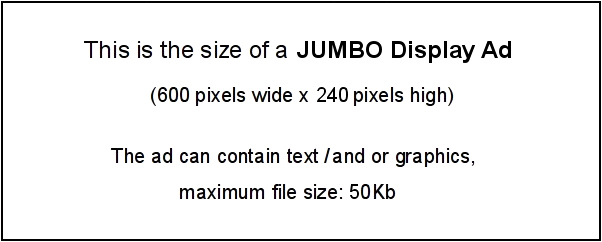 Template for Jumbo Display Ad - Size 600 x 240 pixels